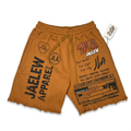 Caramel JaeLew shorts on a white background