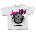 White Hypnotic Flame Tee on a white background